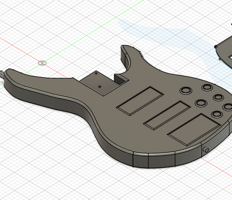 3d basılı bas v1 temel şekil by ezekiel hobi kendin yap müzik 3d print model - Mito3D