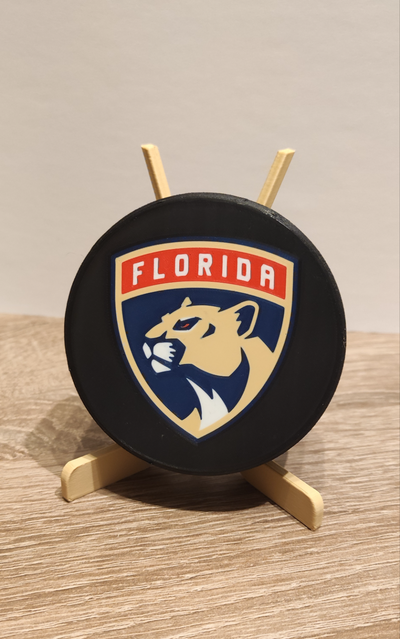 florida panthers puck nhl by carlson art signs & logos decor decoration hockey 3d print model - Mito3D