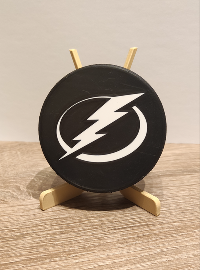 tampa bay puck nhl by carlson art signs & logos decor decoration merchandise hockey 3d print model - Mito3D