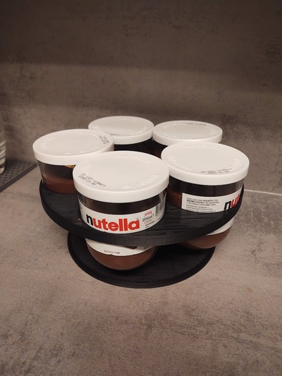 rotativo nutella ficar pé by markus casa decoração armazenamento chocolate avelã propagação 3d print model - Mito3D