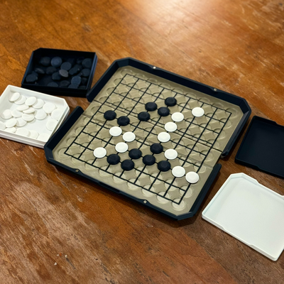 go 9x9 voyage planche pièces scifi coiffant by josh 3d jouets jeux jeu jeu plateau stratégie jeux voyage of weiqi territoire pierres 3d print model - Mito3D