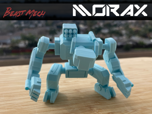 morax bestia mecha by equipo artesanos juguetes juegos caracteres mech robot figura monstruo juguete posable demonio 3d print model - Mito3D