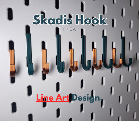 ikea skadis haken by kunst design 3d hobby diy sk dis clip 3d print model - Mito3D