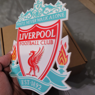 liverpool fc w döngü 3d logo 180mm dizi by marketler hobi kendin yap spor açık havada futbol kulüp ilk lig zincir 3d print model - Mito3D