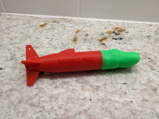 dedo míssil natal enfeite by wurleeburd casa festividades visco pé feriado unha fungo 3d print model - Mito3D