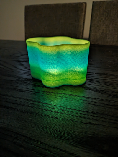 table centerpiece by amma prints household decor tealight candle translucent gradient 3d print model - Mito3D