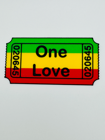 bob marley one love novelty movie ticket by iguanahotsauce art 2d bobmarley love2024 jamaica reggae music gift gifts tickets 3d print model - Mito3D