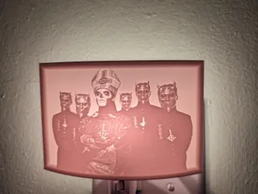 hayalet grup by baba emekli iv sanat işaretler logolar müzik ışık hafif gece çerçeve lito taş ocağı 3d print model - Mito3D