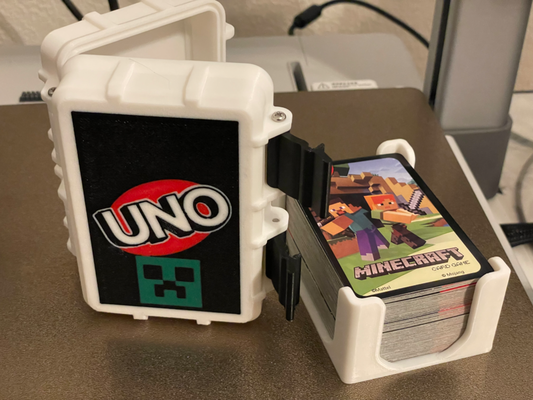 uno minecraft edition game box multicolor remixed by greg toys & games board one card ams 3d print model - Mito3D