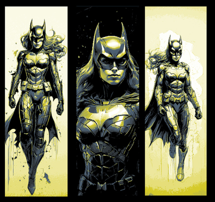 einstellen of 3 ventilator kunst lesezeichen konzept skizzen dc comic charakter batgirl barbara gordon by abonnieren 2d schläger mädchen fan art buch marker hutschmiede 3d print model - Mito3D