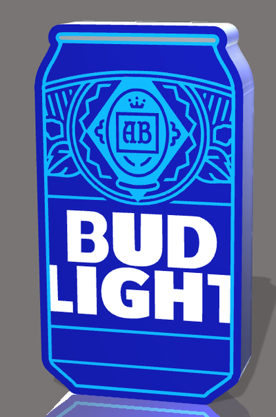 germoglio luce può lightbox by geek3designs domestico arredamento budweiser lampada uomo grotta bar anheuser busch box auto 3d print model - Mito3D