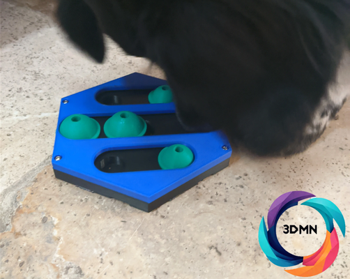 cão tratar enigma by 3dmn brinquedos jogos quebra cabeças animal cérebro exercício diversão legal ams multicolorido cachorros recompensador interativo brincalhão enriquecimento faça 3d print model - Mito3D