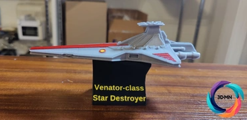 estrella guerras venator destructor estante soporte by 3dmn accesorios cosplays guerra galaxias ams frio divertido cosplay ciencia ficción multicolor ligero oscuro espacio astronave darth vader lucas andante cielo combatiente tirador lazer avión aeronave aire 3d print model - Mito3D