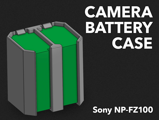 sony np fz100 caméra batterie cas gaine double fente by rauberdaniel outils organisateurs sonyalpha npfz100 compartiment piles photographie vidéographie accessoires accessoire 3d print model - Mito3D