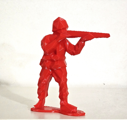 soldier straight shooter - poly by dubmehard art sculptures toy toysolider sculpture figure 3d print model - Mito3D