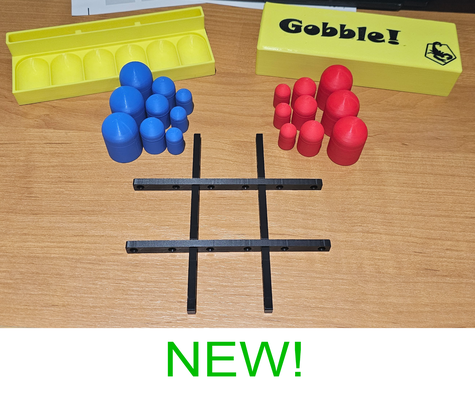 devorar gobblers jogos tique tac dedo pé or in linha by marcha brinquedos borda jogo velha tictac gobblet 3d print model - Mito3D