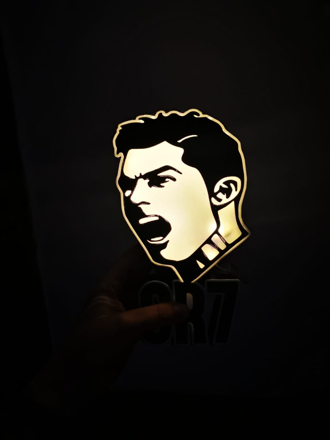 lampe leuchtkasten ronaldo cr7 by kris95 haushalt dekor fußball hobby cristiano 3D print model - Mito3D