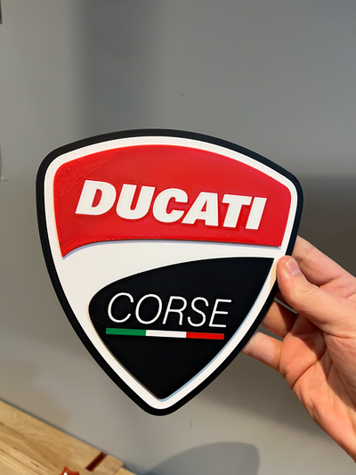 ducati logo by sayersdesign sanat işaretler logolar ducati yarışı duvar sanatı 3d print model - Mito3D