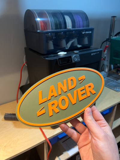 landrover pared arte logo by diseño sayers señales logos mural descubrimiento rangerover defensor 3d print model - Mito3D