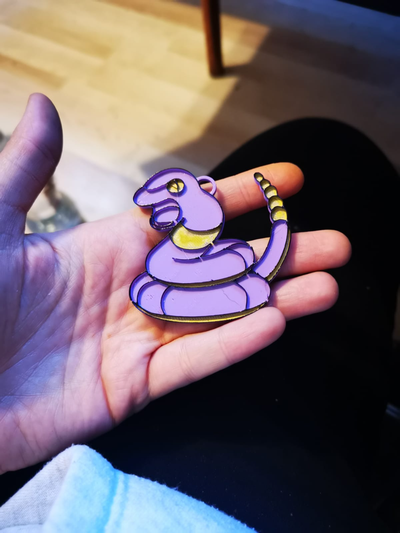 ekans pokemon keychain magnet by kris95 fashion jewelry keyring snake 3d print model - Mito3D