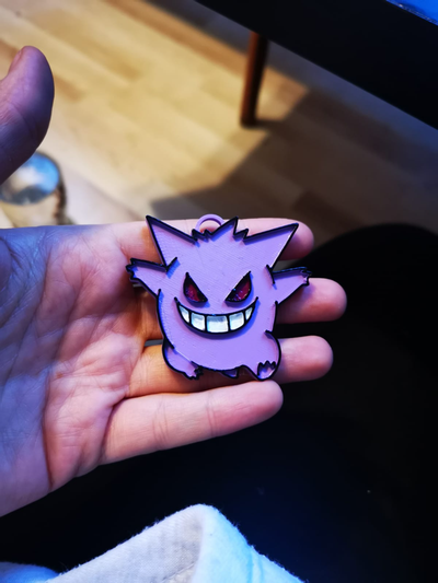 gengar pokemon keychain magnet by kris95 fashion jewelry pikachu charmander bulbasaur squirtle 3d print model - Mito3D