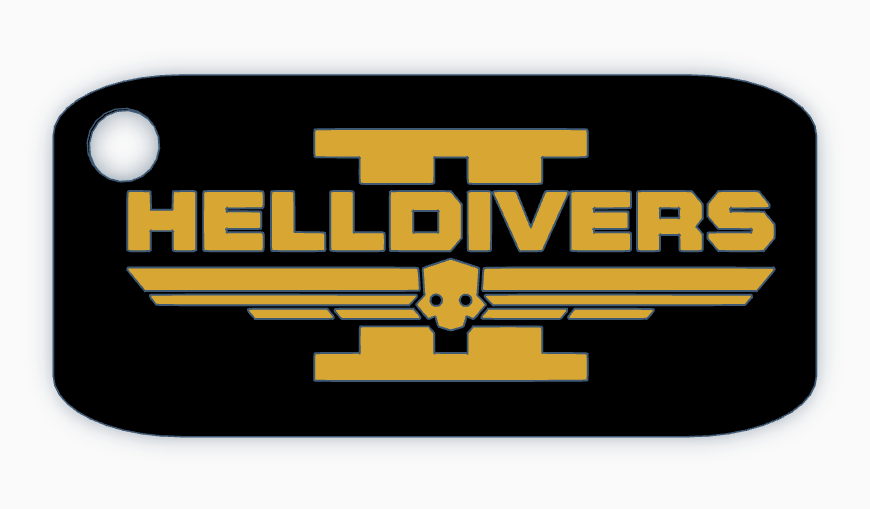 helldivers ii portachiavi by luke3d utensili gadget accessori 2 giochi gioco accessorio 3D print model - Mito3D