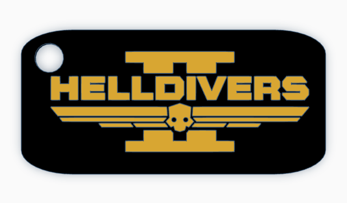 helldivers ii portachiavi by luke3d utensili gadget accessori 2 giochi gioco accessorio 3d print model - Mito3D