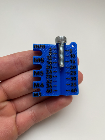 chaveiro parafuso calibre m3 m6 by nvd educação modelos noz ferramenta ferramentas construir trabalhos manuais moto mx motocicleta automotivo carro afinação faça screwgauge medindo medidor métrica rápido impressão rápida acessórios útil gadget acessível aparelhos medição parafusos ktm tm yz yamaha bmw msport mercedes 3d print model - Mito3D