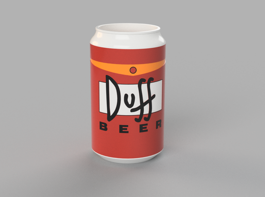 duff beer pen cup by humebeam tools organizers penholder simpsons pencilholder homer pencilcup pencup thesimpsons duffbeer 3d print model - Mito3D