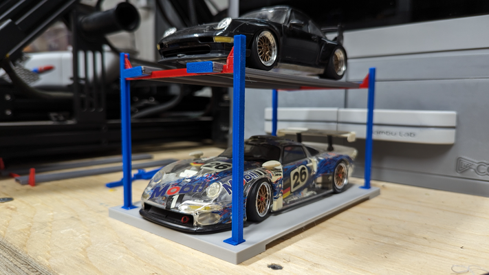 4 post car lift 1 24 scale model cars by coppertop 01 hobby & diy vehicles 124 3d print model - Mito3D