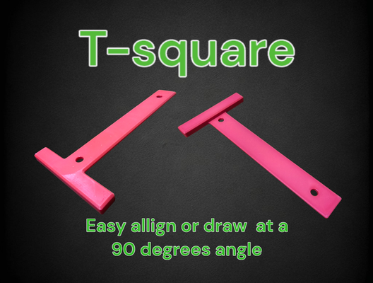 square tsquare quadrat rei schiene cuadrado by abonnieren werkzeuge hand blockhaken reischiene werkzeug werkstatt zeichnen zeichnung farbe 3d 3dprint drucken 3d print model - Mito3D