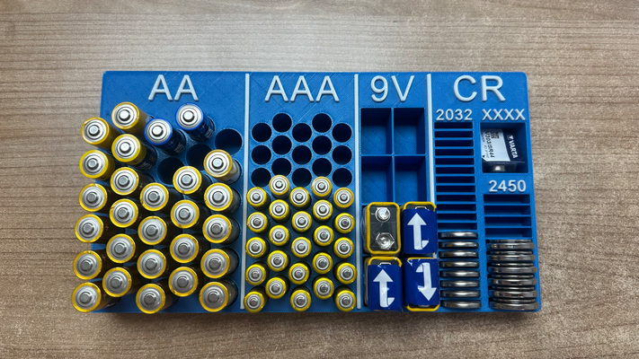 batteriebox battery box by d&m household house models aa aaa sorting 3d print model - Mito3D