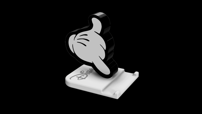 mickey mouse stand iphone pro max by francesco84 tools gadgets phonestand smartphone decor p1 x1 a1 ams dock phonedock disney a1mini magsafe apple phone cover 2024 lampled benchy 3dbenchy led superbowl 3d print model - Mito3D