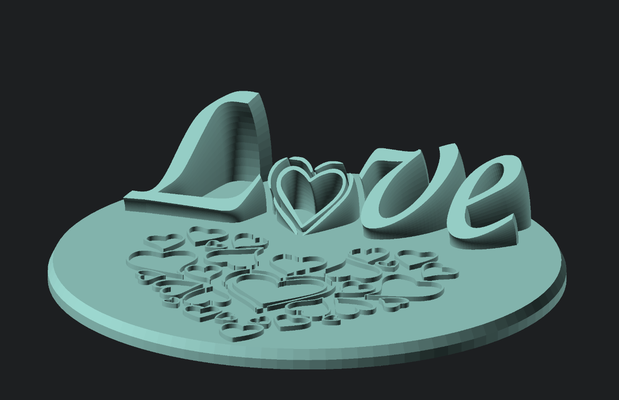 st valentin amor texto by eu g ne r casa decoración dia san deco 3d print model - Mito3D