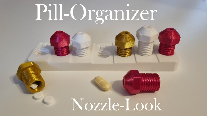 pill oganizer ugelli by fenice 3d utensili medico pillola ugello estrusore 3d print model - Mito3D