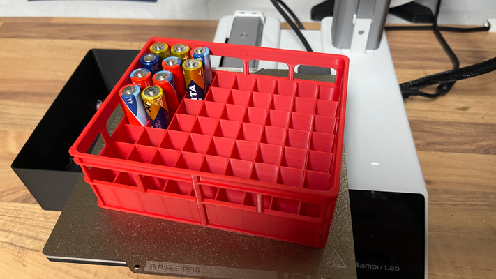 battery crate xxl aa by maker tom hobby & diy electronics box 3d print model - Mito3D