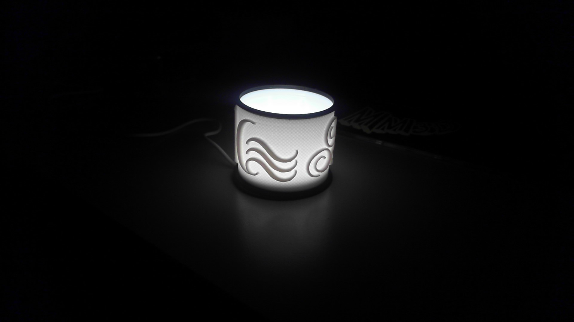 4 elements minimal lamp by michele mm3d art signs & logos 4elements element nature light lightkit lithopane litophane 3D print model - Mito3D