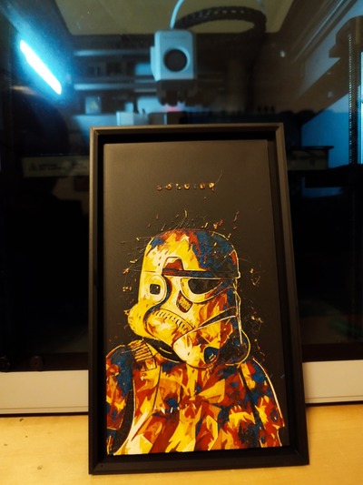 stormtrooper soldier hueforge frame 113x200 remixed by fricoure generative 3d model & lithophane star wars 3d print model - Mito3D