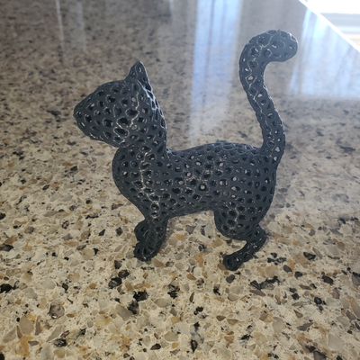 voronoi katze by bert owen kunst skulpturen tier 3d print model - Mito3D