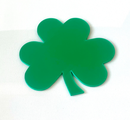 shamrock clover coaster st patrick's day by kndesigns3d household decor patricks 3d print model - Mito3D