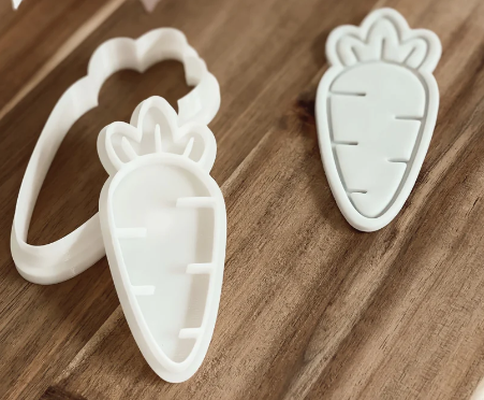 carrot cookie stamp cutter by fil 3d hobby & diy coockiecuter 3d print model - Mito3D