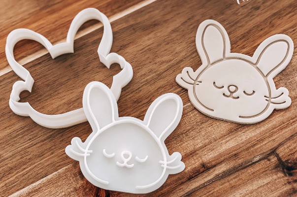 school bunny stamp cutter by fil 3d hobby & diy cookicutter cookie 3d print model - Mito3D