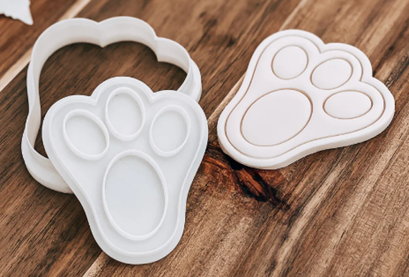 bunny foot cookie stamp cutter by fil 3d hobby & diy 3d print model - Mito3D