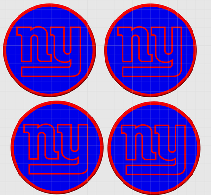 york giants football coasters by im1badmf household decor coaster holder nfl 3d print model - Mito3D