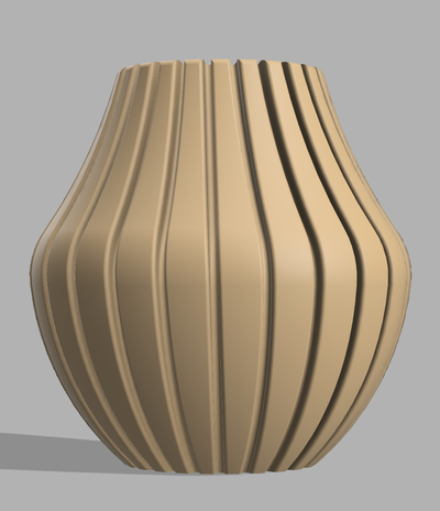 vase pot by shadowprintdesigns household garden vasepot interior design gardening house 3d print spiral swd98 art clay flower container flowerpot planterpot ribbed pattern 3d print model - Mito3D