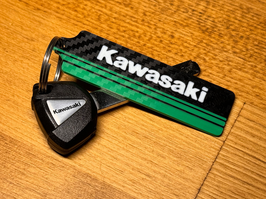 kawasaki portachiavi accessorio by brk labs passatempo fai veicoli motore ciclo honda bicicletta moto chiave catena accessori 3d print model - Mito3D