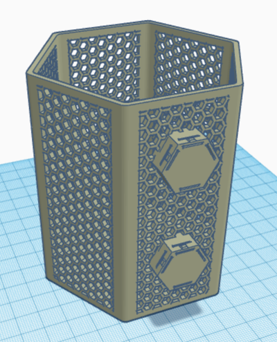 honeycomb hsw holder x3d-v3 ams riser remixed by xchris 3d printer accessories hex 3d print model - Mito3D