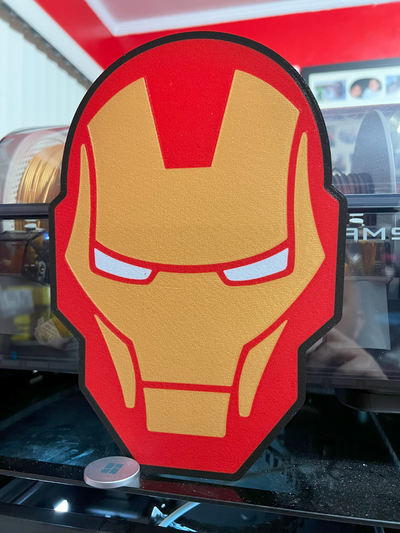 iron man light box by a3dprint art signs & logos lightbox lamp ironman 3d print model - Mito3D