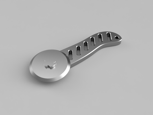 pizza cutter runden schneider by tekk3d haushalt haus modelle klinge messer klingen lebensmittel küche werkzeug werkzeuge 3d print model - Mito3D