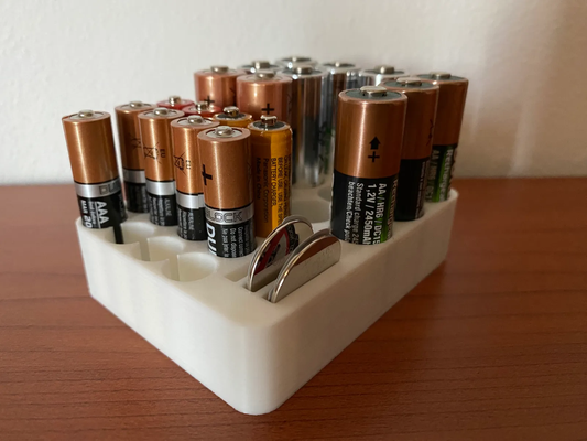 paramétrique batterie titulaire soutien freecad by as 78 outils organisateurs support 3d print model - Mito3D